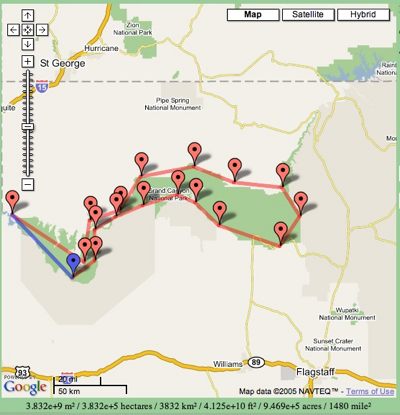 map area cogdogblog google around thing big canyon zone grand national park