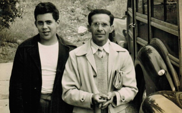 My teenage dad with his father (?? maybe 1940?) Both of them turn out to be distance learners!