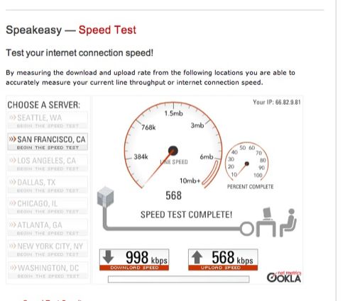 Hughes network speed test