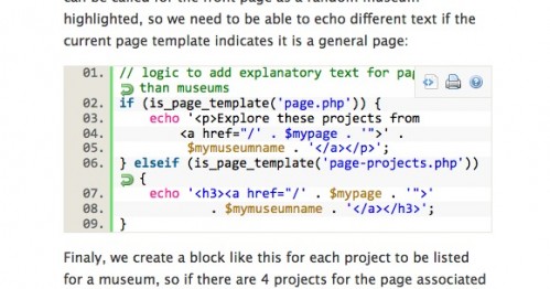 source-code display