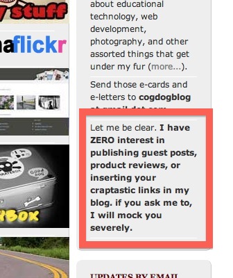 no blogs