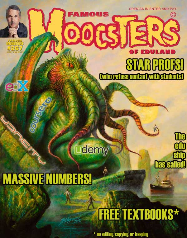 MOOCster monster comic book cover remix