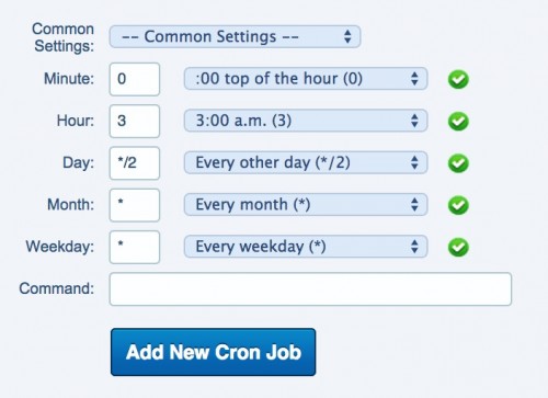 add new cron job