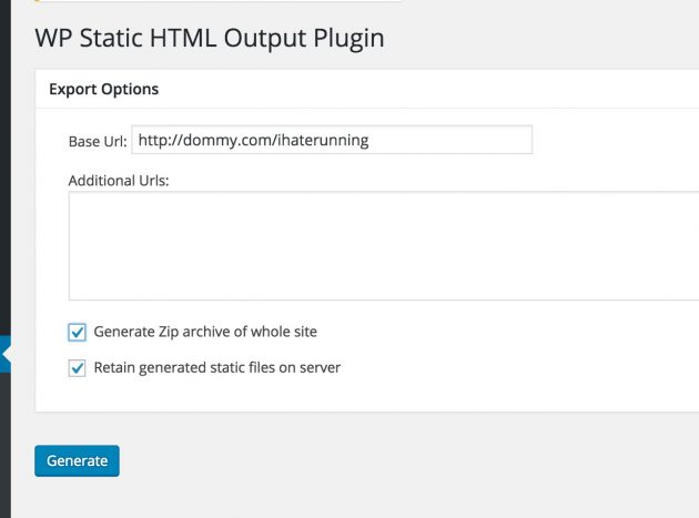 static output settings