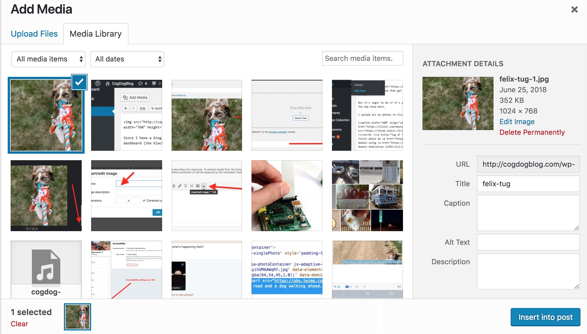 Inserting Images When You Cannot Upload Them – CogDogBlog