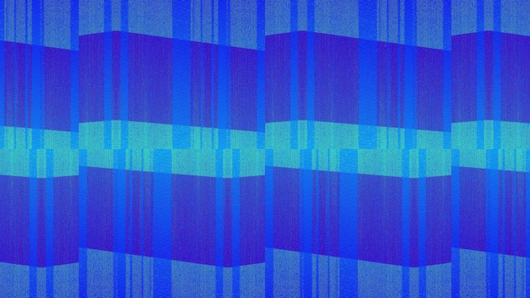 Blue and green spectrum of geometric patterns