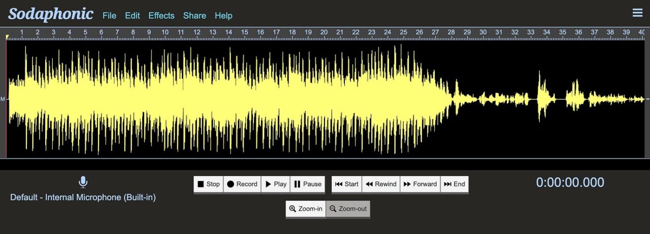 Editing in Sodaphonic Editor