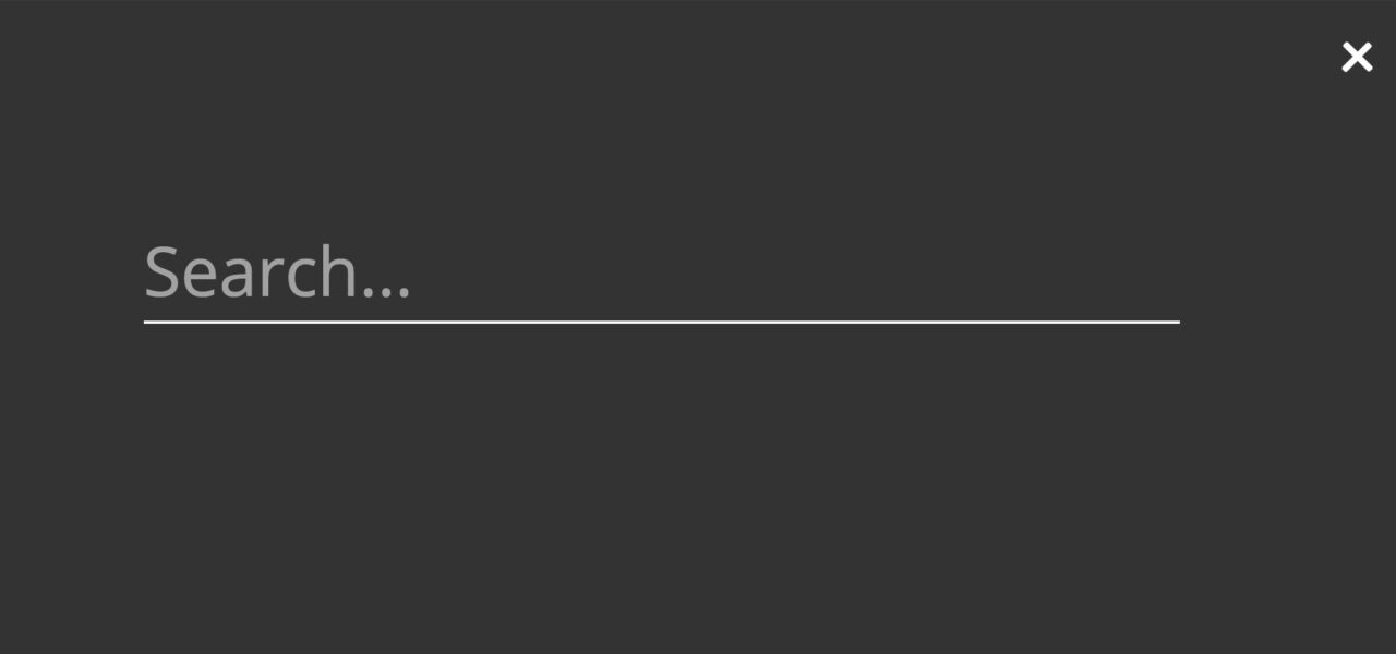 Search... and a blank field on a grey backgound.